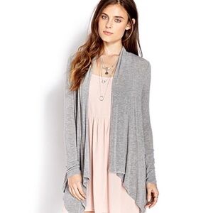BNWT Forever 21 Light Gray Open Front Cardigan